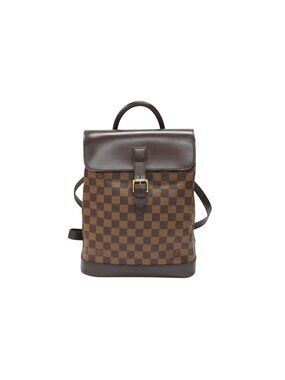 Louis Vuitton Damier Soho Backpack Brown Leather